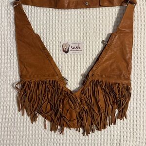 Brown Fringe Crossbody Bag